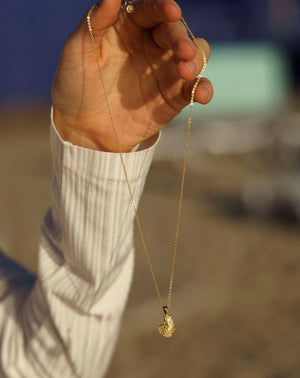 24ct gold nugget charm necklace 3.2