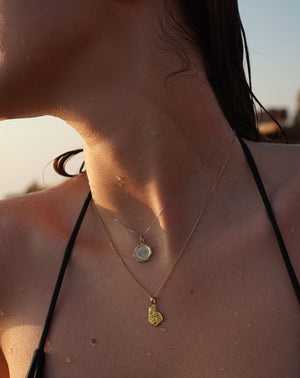 24ct gold nugget charm necklace 3.2