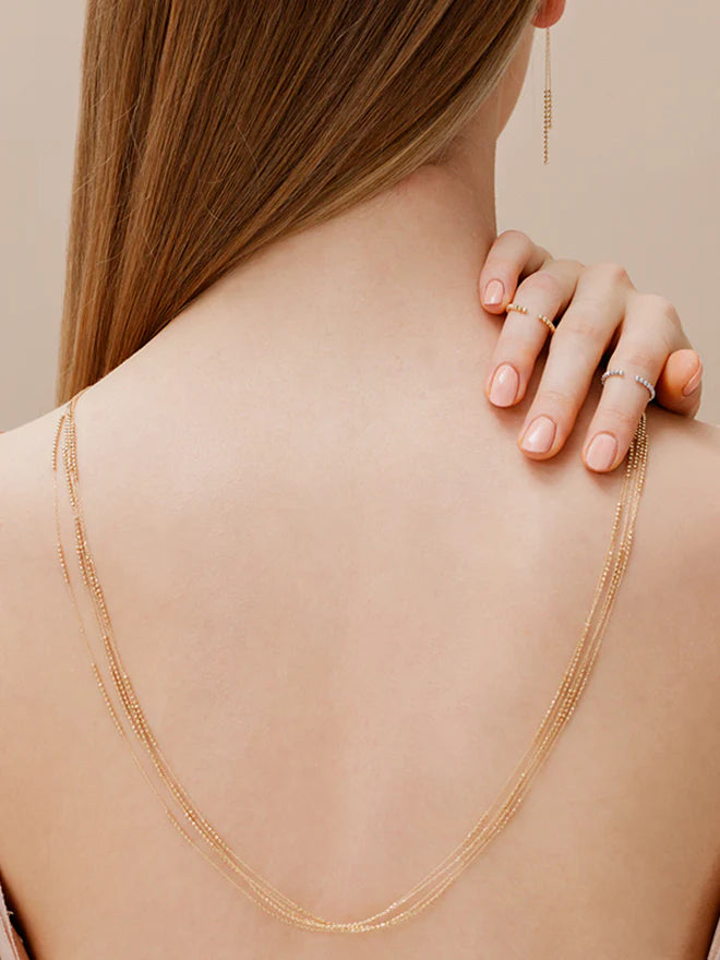 18K Long Shimmer Necklace