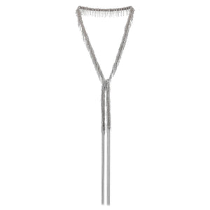 Long necklace white bronze