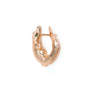 Alligator Rose Gold Twist Earring