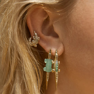 Alligator Tsavorite Bite Earring