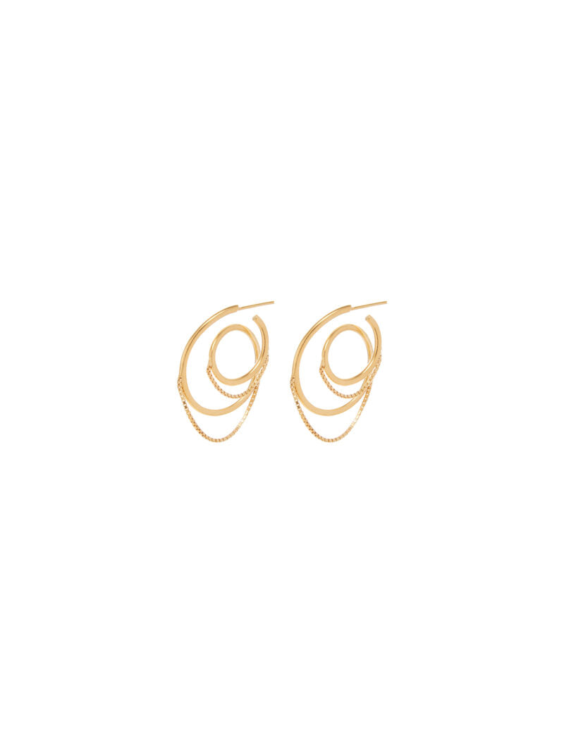 Earrings Spiral Hoops
