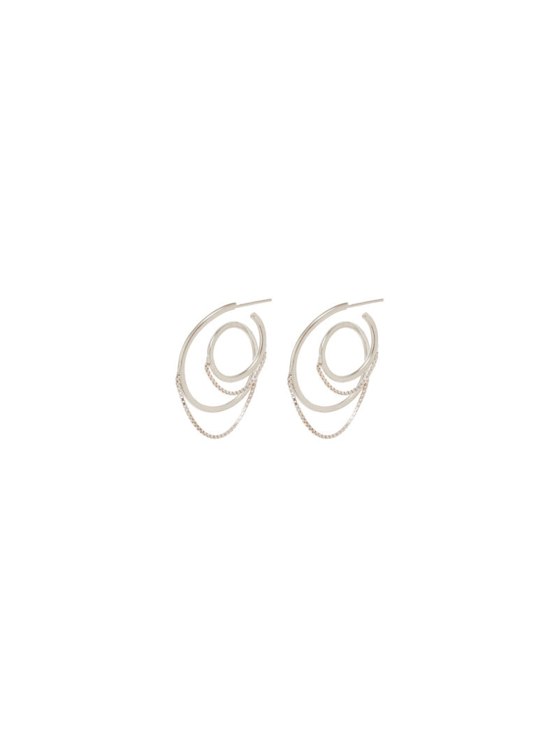 Earrings Spiral Hoops