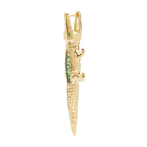 Alligator Tsavorite Bite Earring