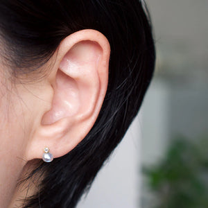 Baby Akoya Pearl Dia Earrings