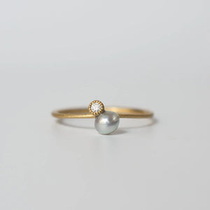 Baby Akoya Pearl Dia Ring