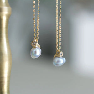 Baby Akoya Pearl Dia Necklace