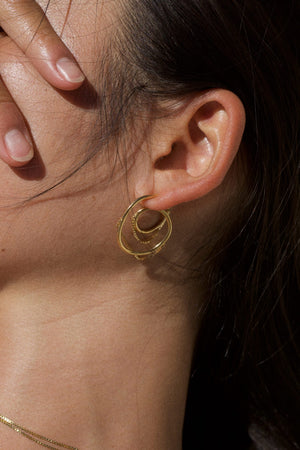 Earrings Spiral Hoops
