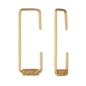 Golden rope mono earring