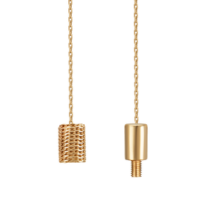 Golden rope necklace lock