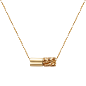 Golden rope necklace lock