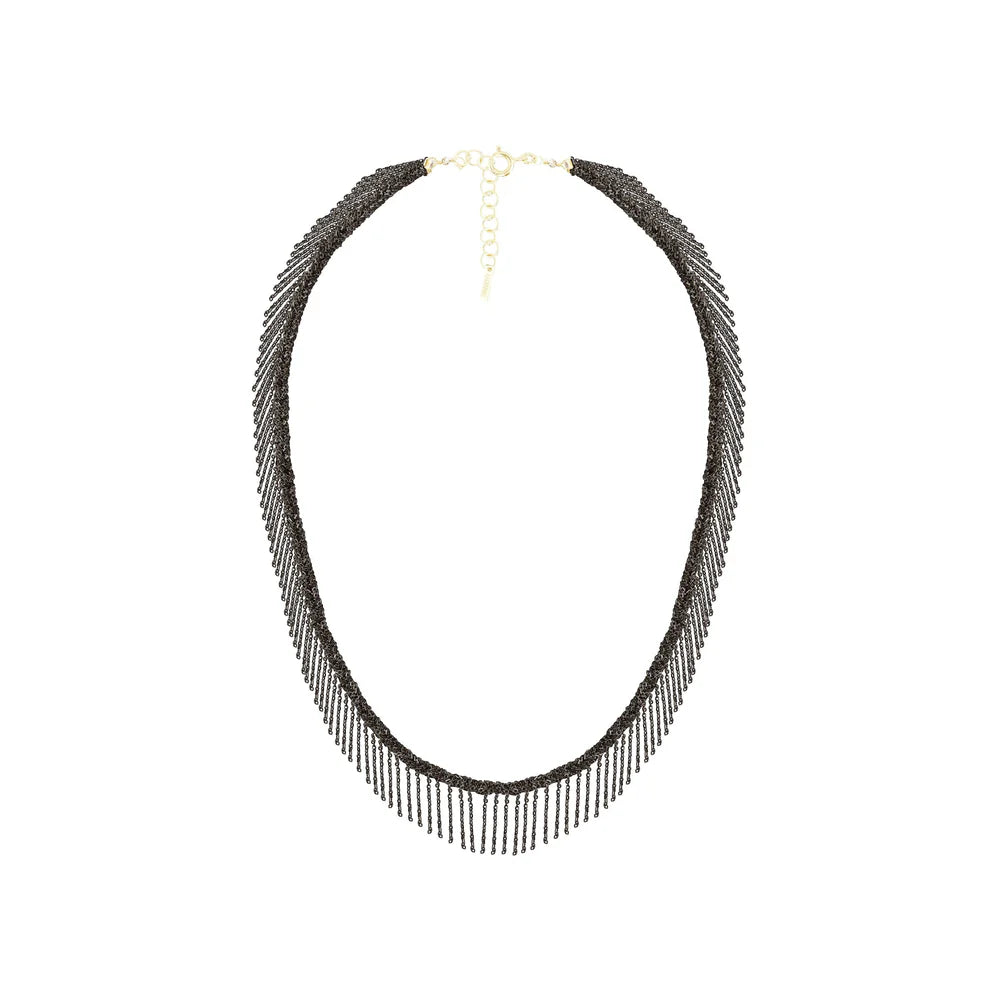 N° 550 Necklace ruthenium lurex gold