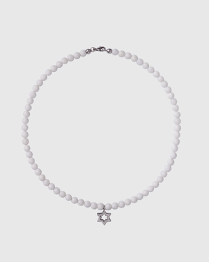 Tridacna choker w. big diamond star of David