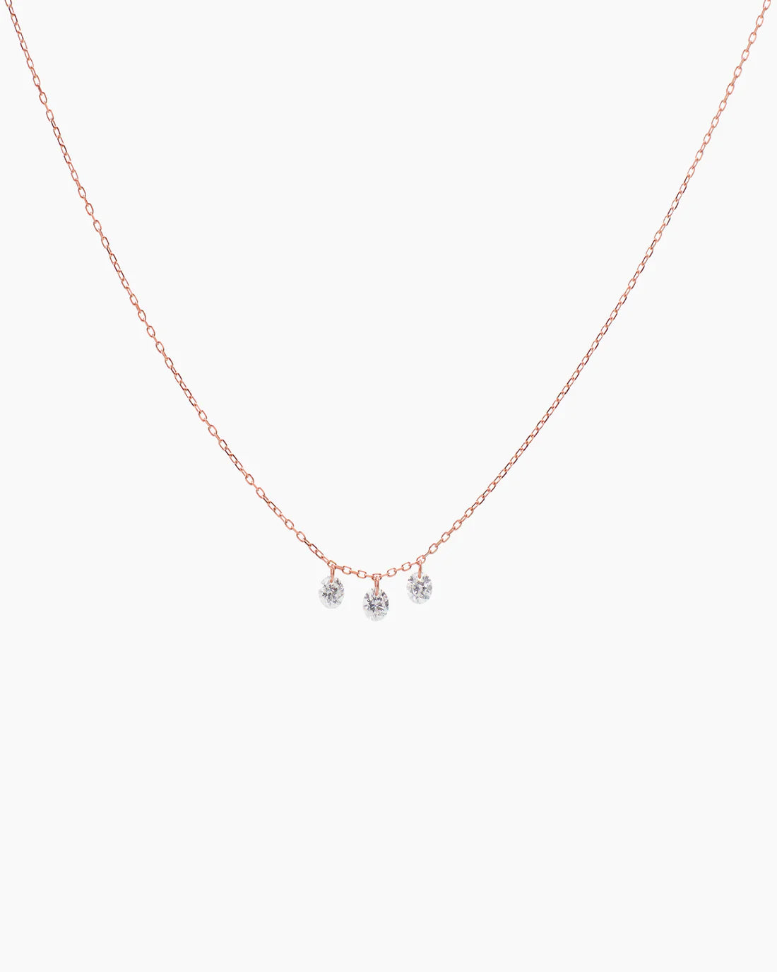 Danaé necklace three diamonds