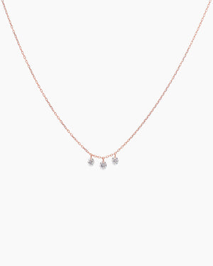 Danaé necklace three diamonds