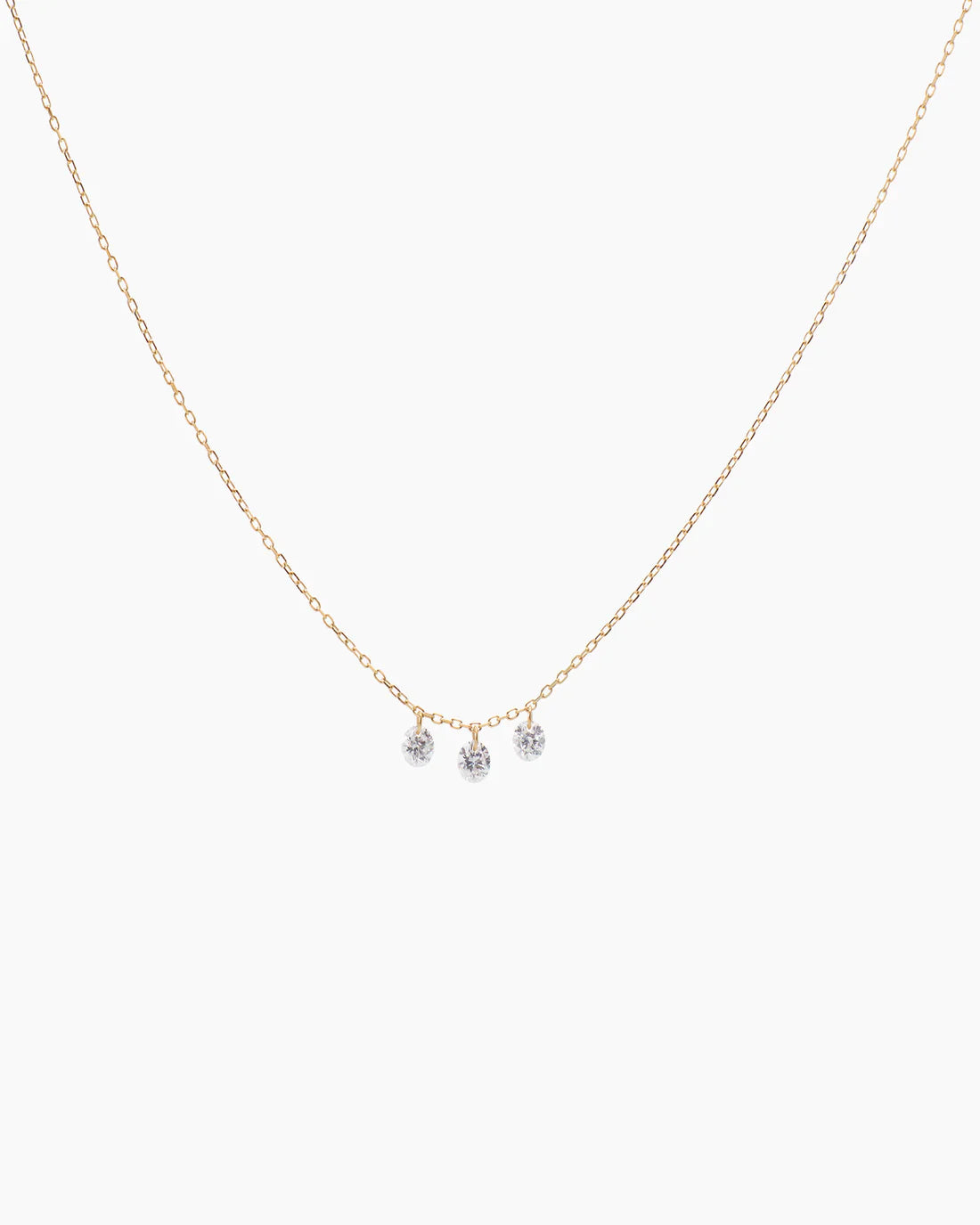 Danaé necklace three diamonds