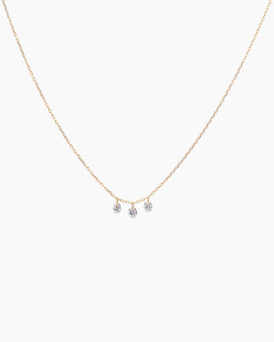 Danaé necklace three diamonds