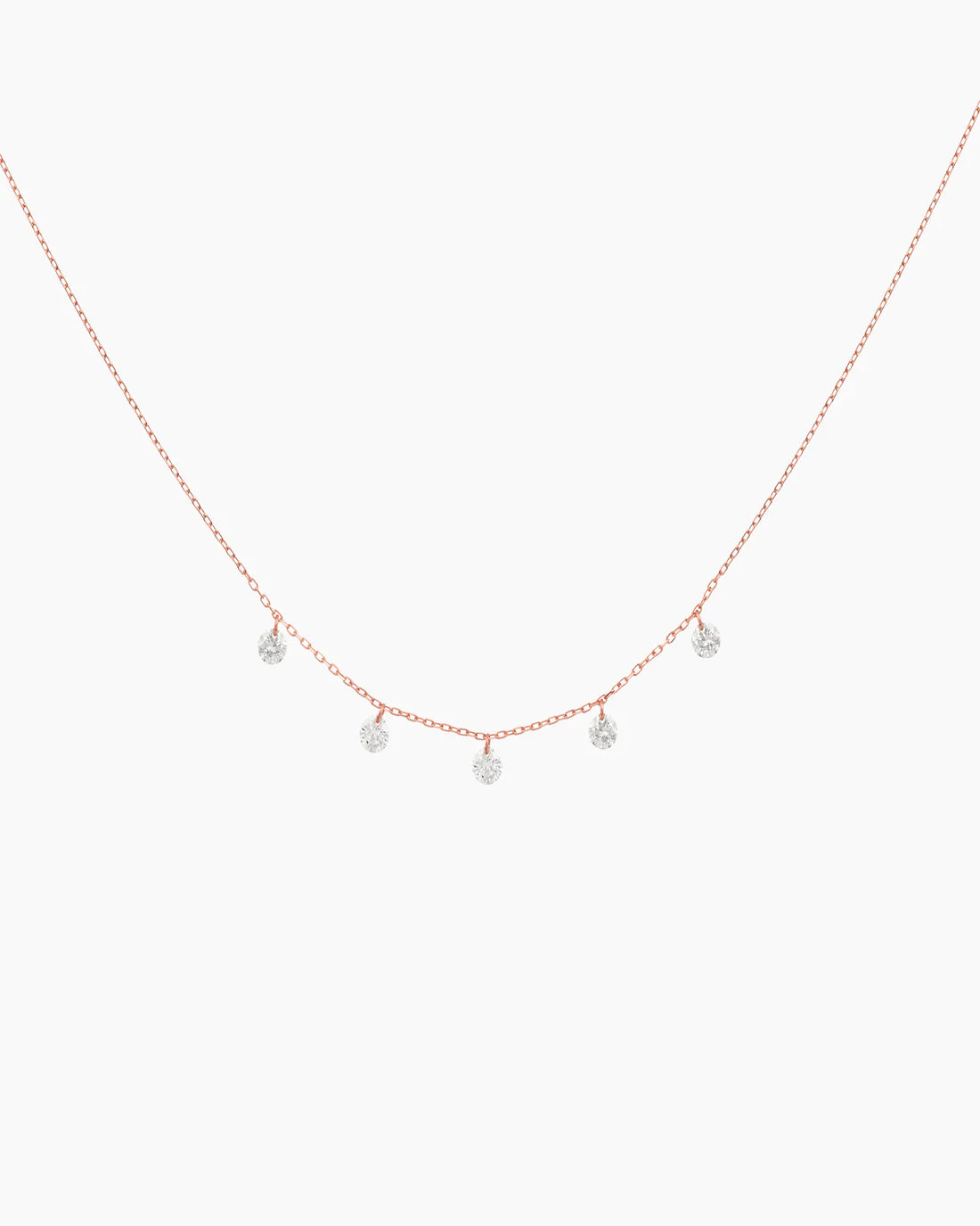 Danaé necklace five diamonds 0.45 cts