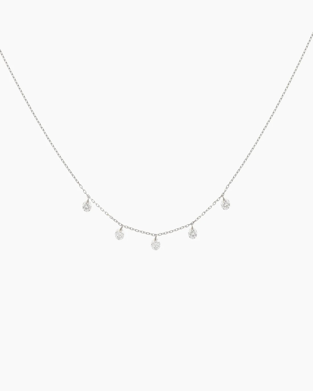 Danaé necklace five diamonds 0.45 cts