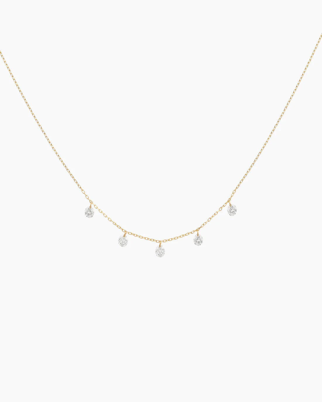 Danaé necklace five diamonds 0.45 cts