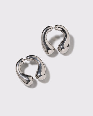 P Helix Earrings Silver