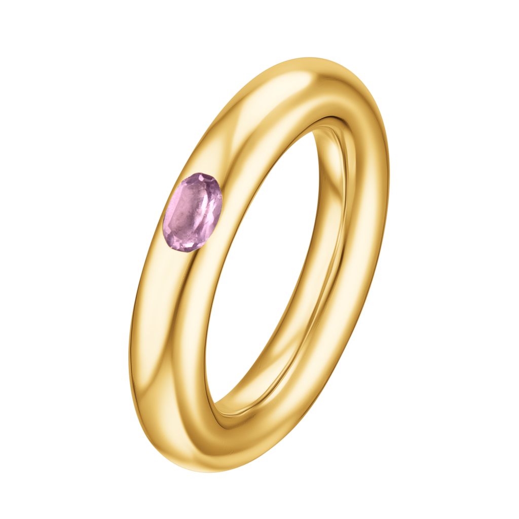 Puffy violet ring