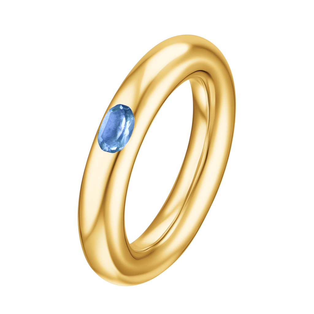 Puffy blue ring