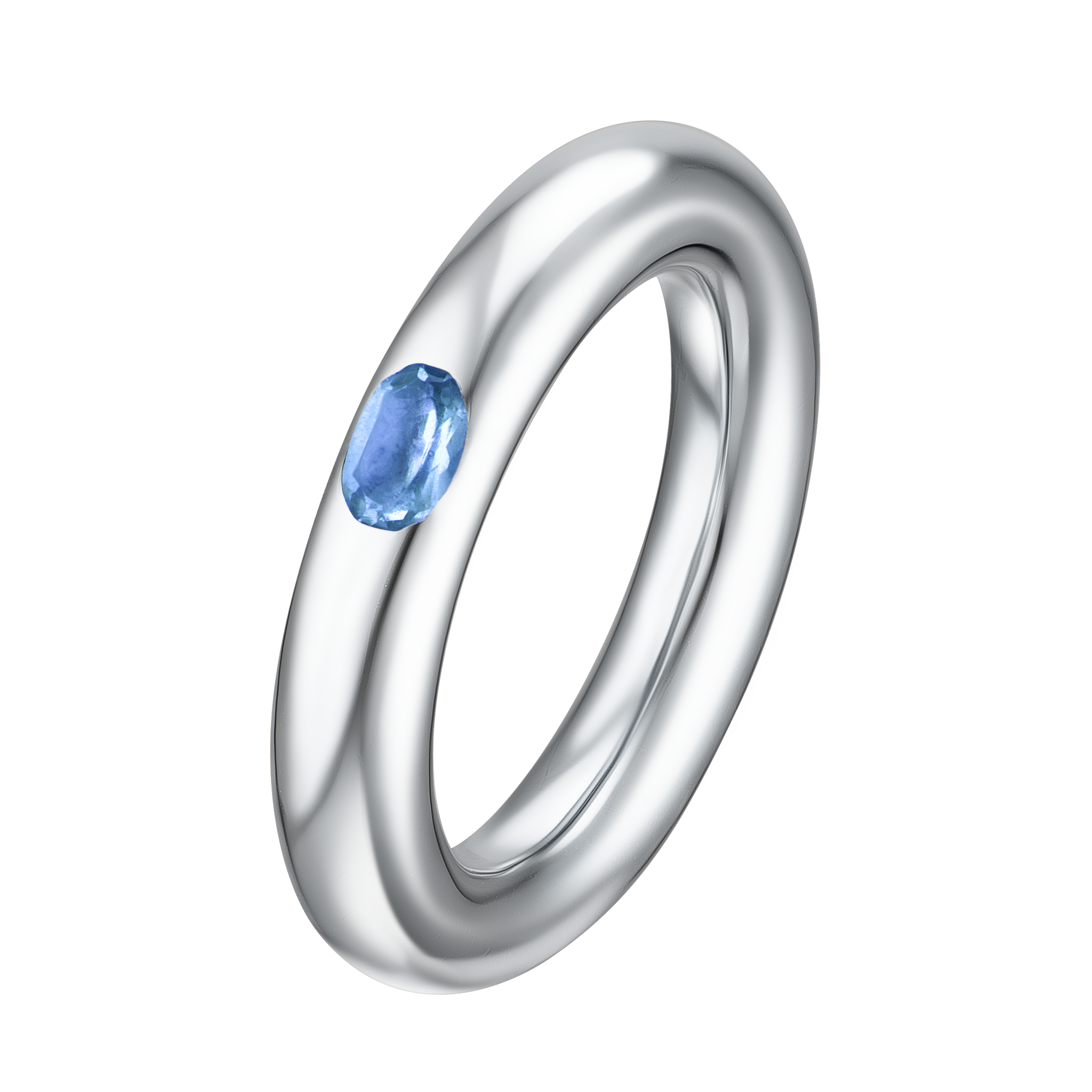 Puffy blue ring