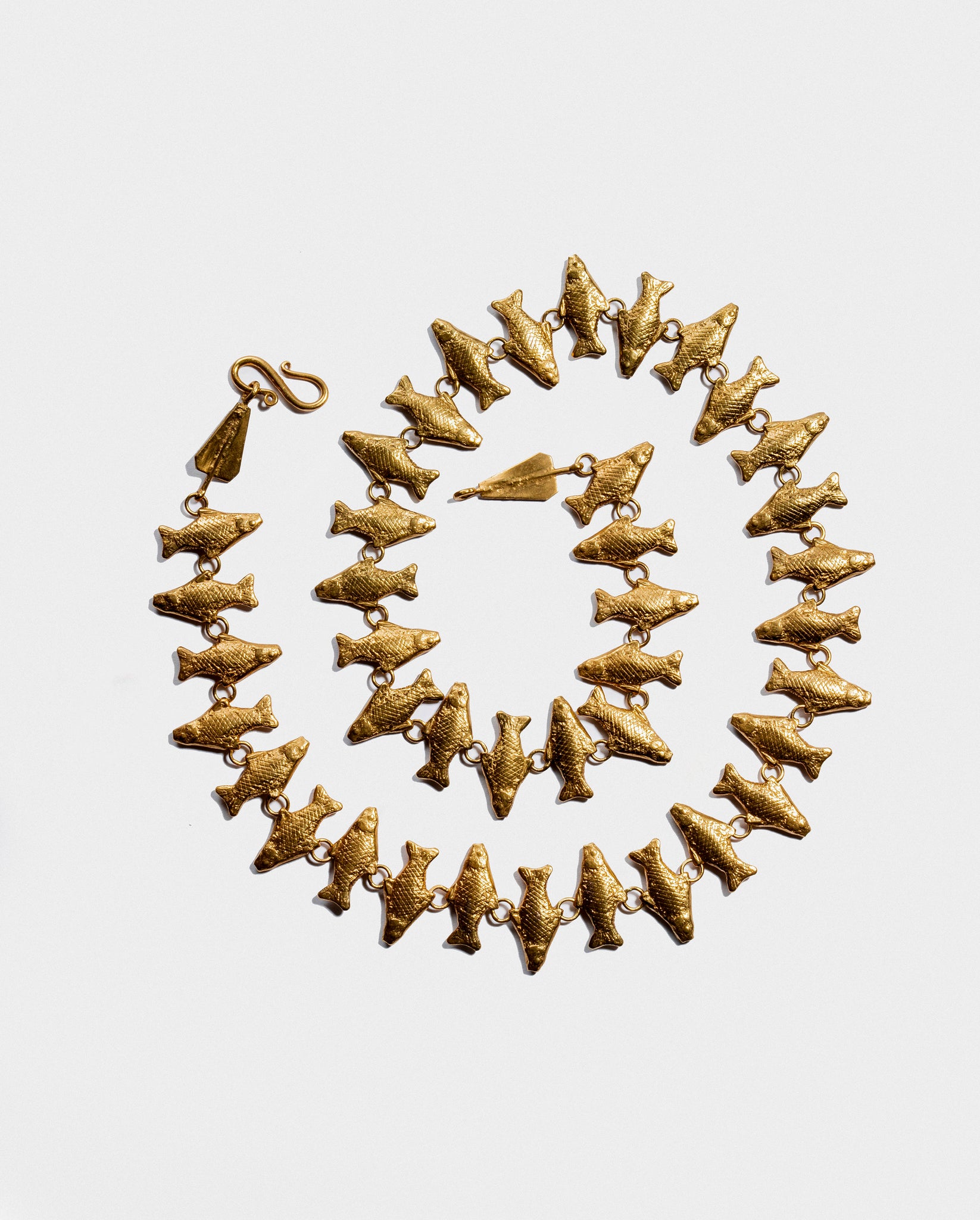 Bronze fish necklace