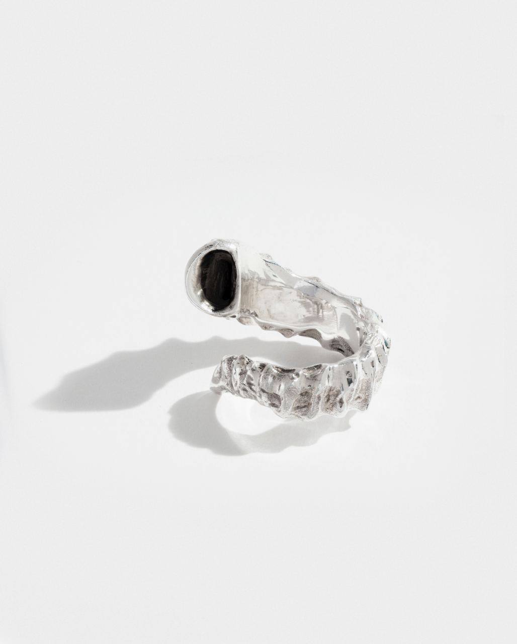 Silver horn ring