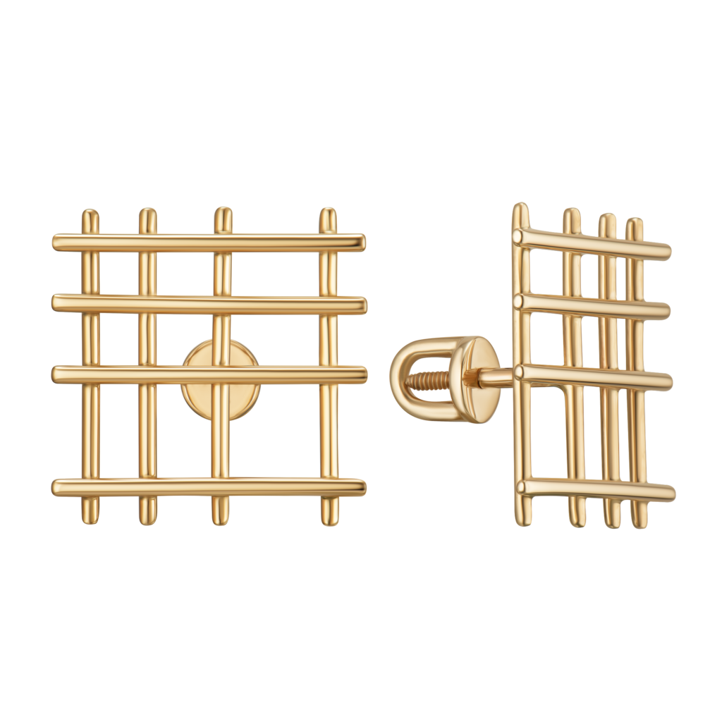 Square grid earrings S