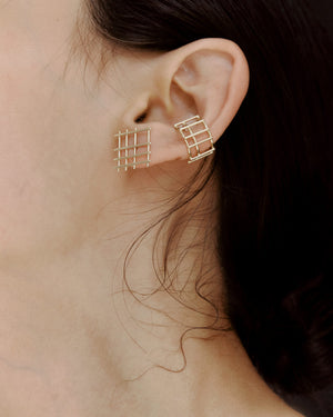 Square grid earrings S