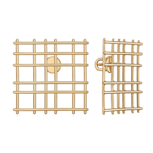 Square grid earrings M