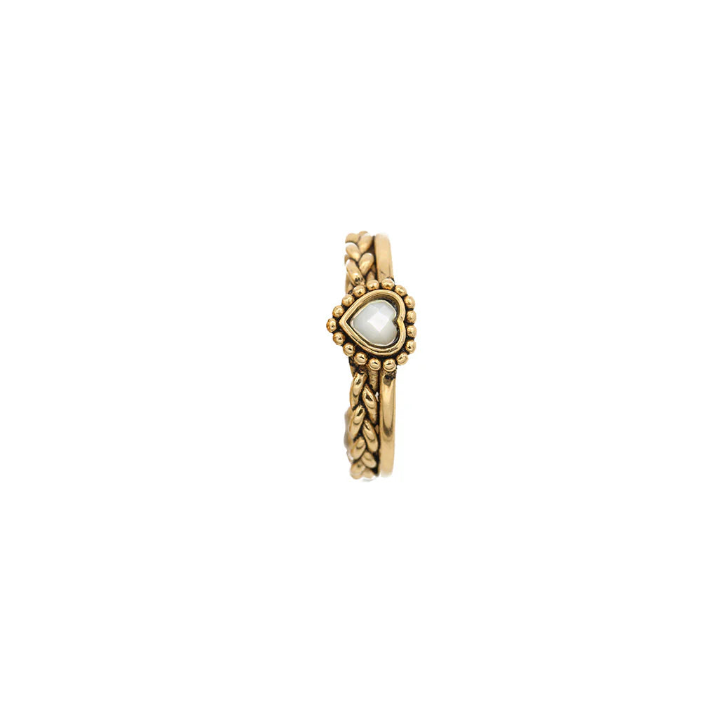 Sacha Heart Braid Ring