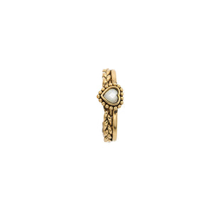Sacha Heart Braid Ring