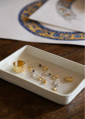 Ring in silver-gilt and topaz Daphné
