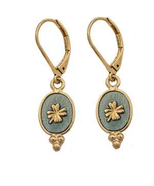 Sacha Enameled Clover Earrings