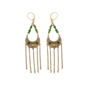 Isha Moon Chain Earrings