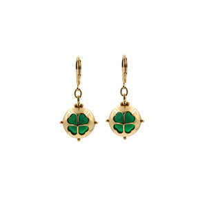 Custom earrings: clover symbol