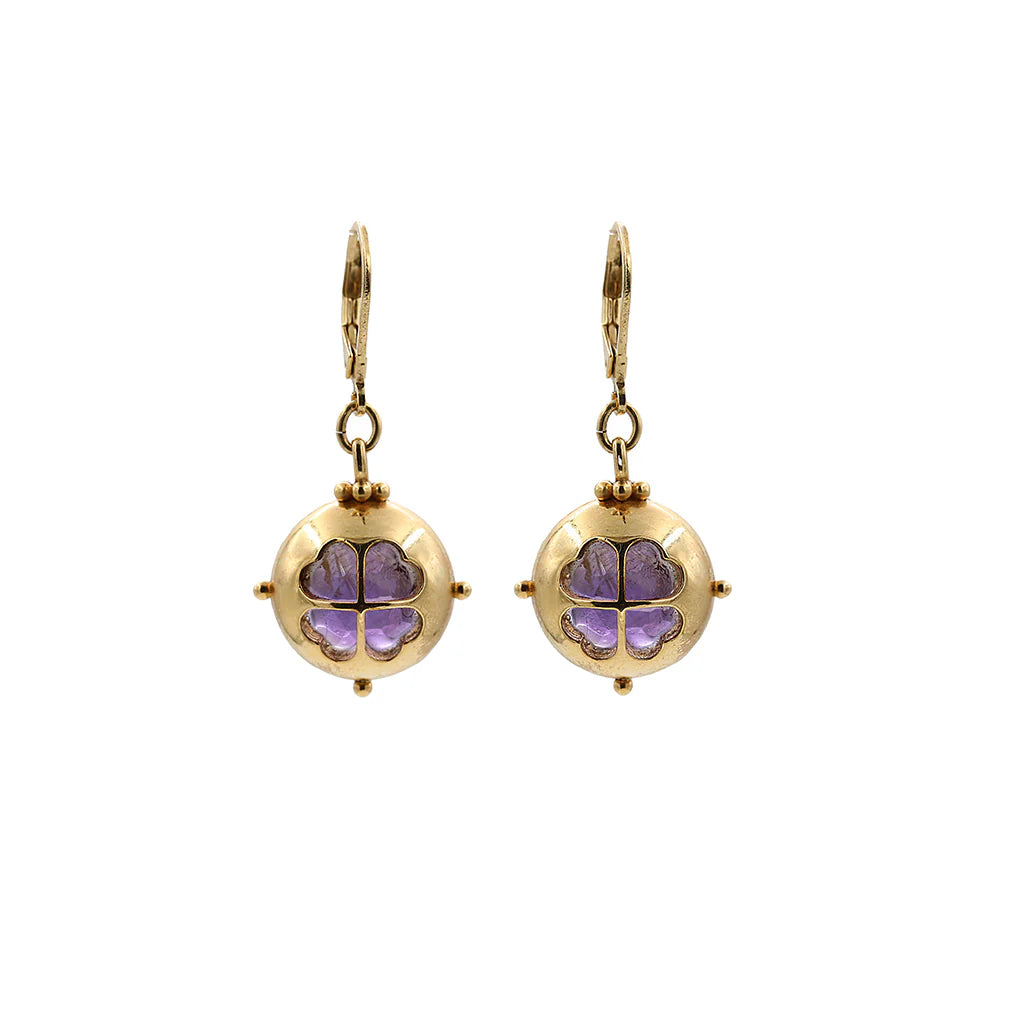 Custom earrings: clover symbol