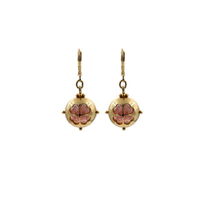 Custom earrings: clover symbol