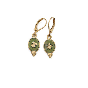 Sacha Enameled Clover Earrings