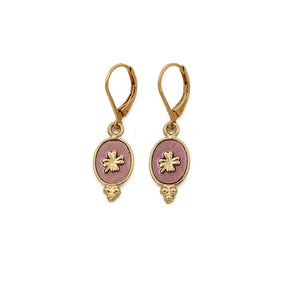 Sacha Enameled Clover Earrings