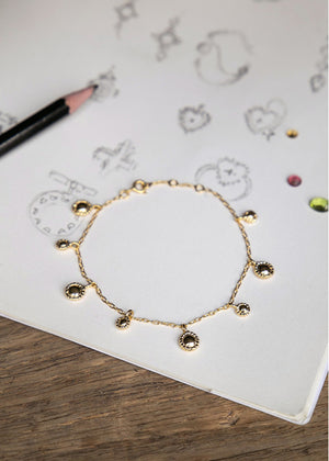 Bracelet in silver-gilt Cassandre
