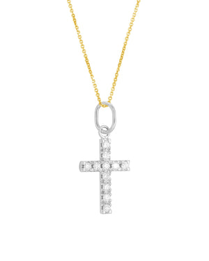 Cross diamond charm