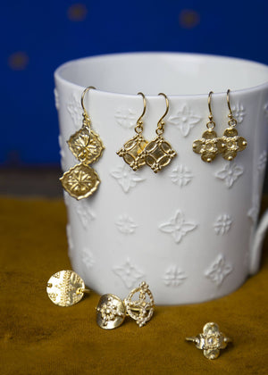 Earrings in silver-gilt Inés