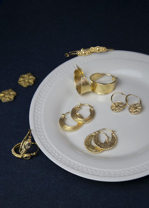 Earrings in silver-gilt Hera
