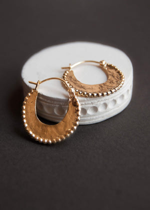 Earrings in silver-gilt Moon