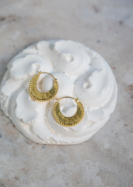 Earrings in silver-gilt Moon